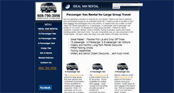Desktop Screenshot of idealvanrental.com