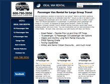 Tablet Screenshot of idealvanrental.com